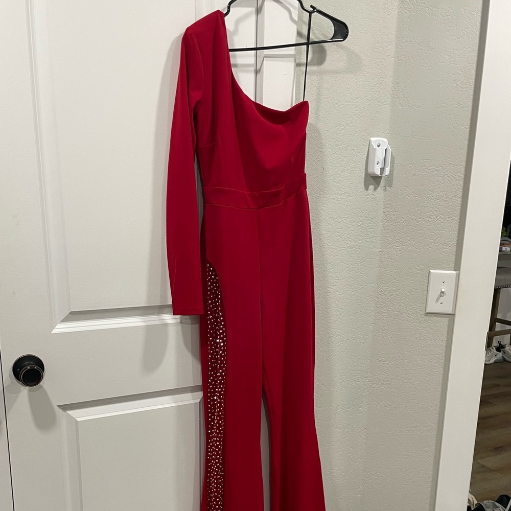 red jumpsuit from boutique